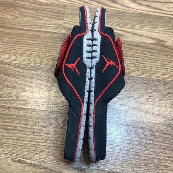 Jordan Hydro IV Retro Shoes Mens Size 10 Slide Sandals 532225-001 Black Red - Picture 2 of 9